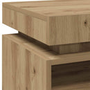 sengeborde 2 stk. med LED-lys 40x39x48,5 cm kunsteg
