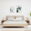 sengeborde 2 stk. med LED-lys 40x39x48,5 cm kunsteg
