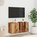 væghængt tv-bord 80x30x41 cm gammelt træ-look