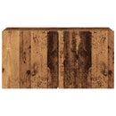 væghængt tv-bord 80x30x41 cm gammelt træ-look