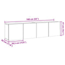 væghængte tv-borde 2 stk. 80x30x41 cm gammelt træ-look