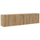 væghængte tv-borde 2 stk. 80x30x41 cm egetræsfarve