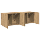 væghængte tv-borde 2 stk. 80x30x41 cm egetræsfarve