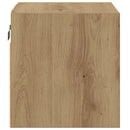 væghængt tv-bord med LED-lys 30x28,5x30 cm artisan egetræsfarve