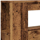 sengegavl med LED 100x18,5x103,5 cm konstrueret træ antikt træ