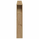 sengegavl m. LED-lys 220x18,5x103,5 cm konstrueret træ kunsteg