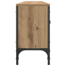 tv-bord med skuffe 200x25x44 cm konstrueret træ kunsteg