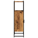 badeværelsesskab 33x33x120,5cm konstrueret træ gammelt trælook