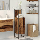 badeværelsesskab 33x33x120,5cm konstrueret træ gammelt trælook