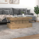 sofabord med LED-lys 90x50x40 cm kunsteg