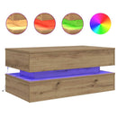 sofabord med LED-lys 90x50x40 cm kunsteg