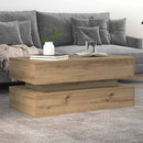 sofabord med LED-lys 90x50x40 cm kunsteg