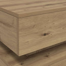 sofabord med LED-lys 90x50x40 cm kunsteg