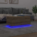 sofabord med LED-lys 90x50x40 cm kunsteg