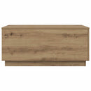 sofabord med LED-lys 90x50x40 cm kunsteg