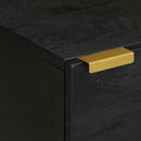 sengeborde 2 stk. 40x33x46 cm massivt mangotræ sort