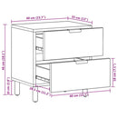 sengebord 40x33x46 cm massivt mangotræ sort