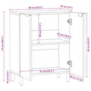 skab 60x33x75 cm konstrueret træ sort