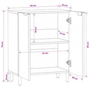 skab 60x33x75 cm konstrueret træ sort