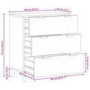skab 60x33x75 cm konstrueret træ sort