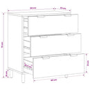 skab 60x33x75 cm konstrueret træ sort