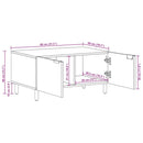 sofabord 80x50x40 cm konstrueret træ sort