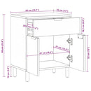 sengebord 50x33x60 cm konstrueret træ sort