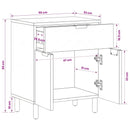 sengebord 50x33x60 cm konstrueret træ sort
