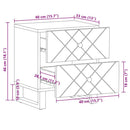 sengebord 40x33x46 cm massivt mangotræ sort