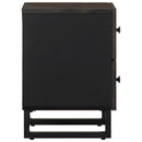 sengeborde 2 stk. 40x33x46 cm massivt mangotræ sort