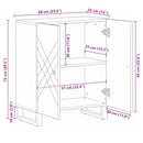 skænk 60x33x75 cm massivt mangotræ sort