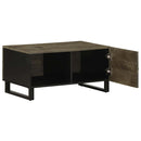 sofabord 80x50x40 cm massivt mangotræ sort