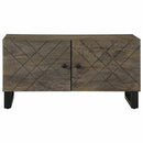 sofabord 80x50x40 cm massivt mangotræ sort