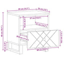 sengebord 40x33x46 cm massivt mangotræ sort