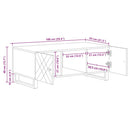 sofabord 100x54x40 cm massivt mangotræ sort
