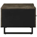 sofabord 100x54x40 cm massivt mangotræ sort