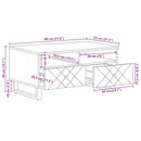 sofabord 80x54x40 cm massivt mangotræ sort
