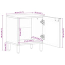 sengeborde 2 stk. 40x33x46 cm massivt mangotræ brun