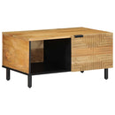 sofabord 80x50x40 cm massivt mangotræ brun