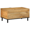 sofabord 80x50x40 cm massivt mangotræ brun
