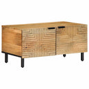 sofabord 80x50x40 cm massivt mangotræ brun