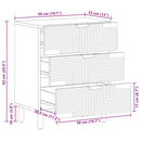sengebord 50x33x60 cm massivt mangotræ brun