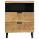 sengebord 50x33x60 cm massivt mangotræ brun