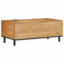 sofabord 100x54x40 cm massivt mangotræ brun