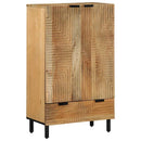 skab 60x33x100 cm massivt mangotræ brun