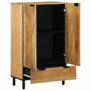 skab 60x33x100 cm massivt mangotræ brun