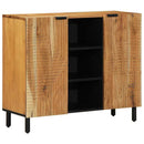 Sideboard med hylde Brun 90 x 33 x 75 cm Massivt mangotræ