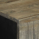 skænk 60x33,5x75 cm massivt mangotræ lysegrå
