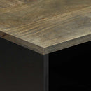 sofabord 80x50x40 cm massivt mangotræ lysegrå