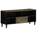 tv-bord 100x33x46 cm massivt mangotræ sort